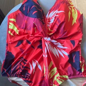 Cacique One-Piece from Lane Bryant 20W Tropical Print